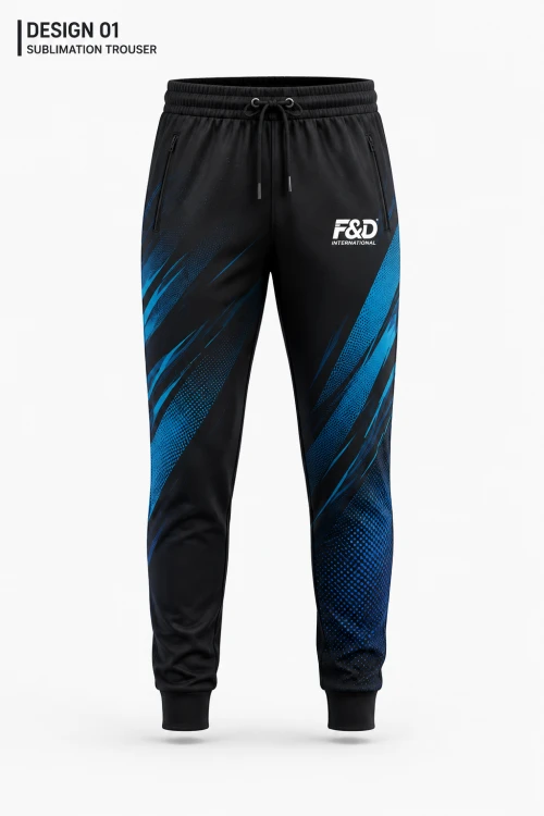 Custom Sublimation Sports Jogger Trousers | Premium Polyester Athletic Track Pants