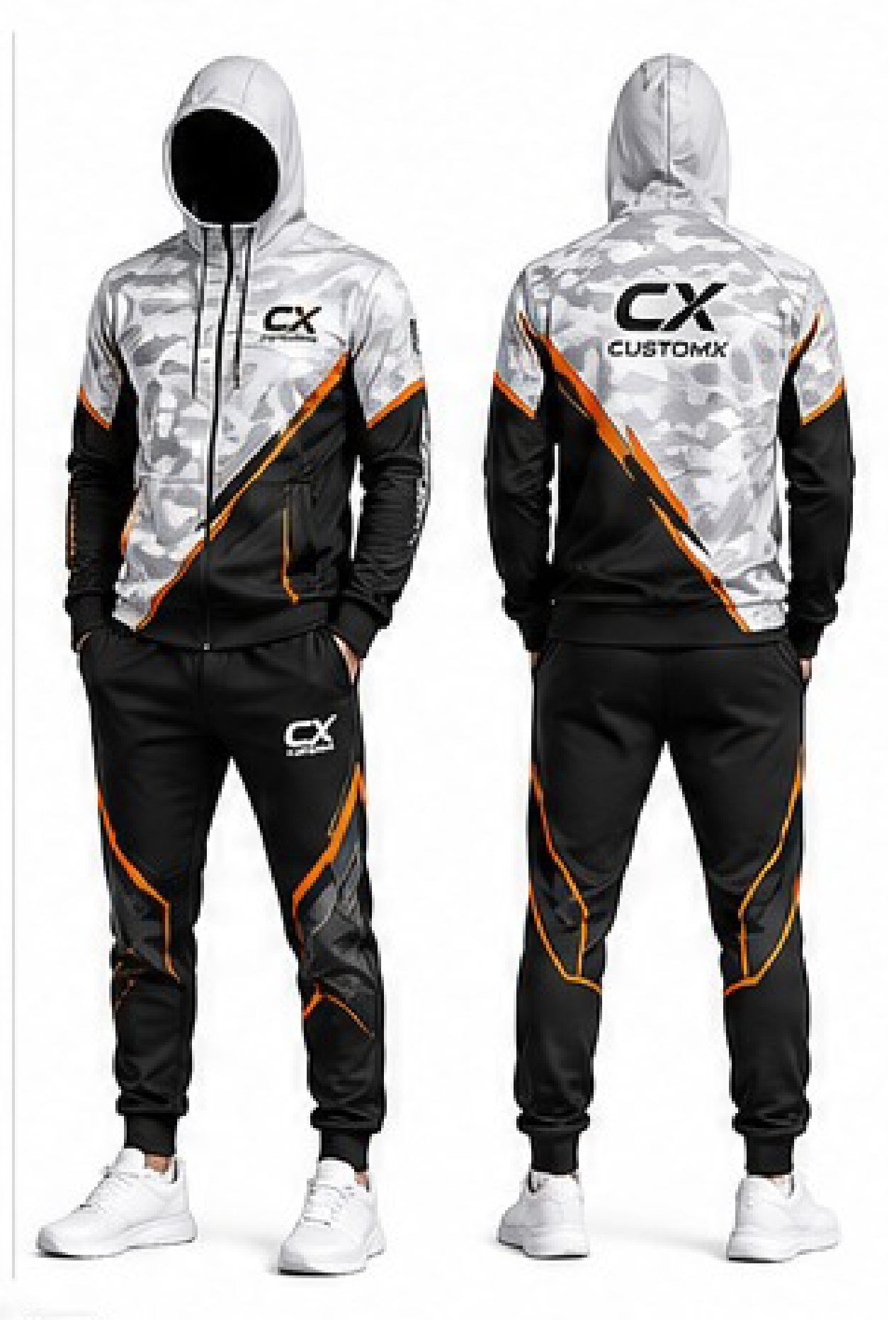 Custom Sublimation Hooded Tracksuit Set