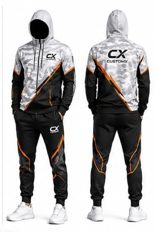 Custom Sublimation Hooded Tracksuit Set