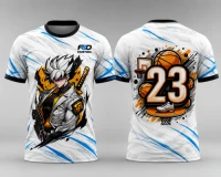 Custom Sublimation Round Neck T-Shirt | 100% Polyester Sports Jersey with Custom Logo