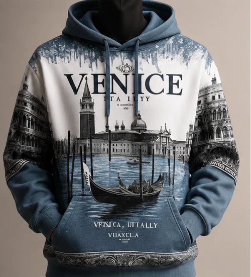Premium Unisex All-Over Sublimation Graphic Hoodie – Custom Streetwear Pullover