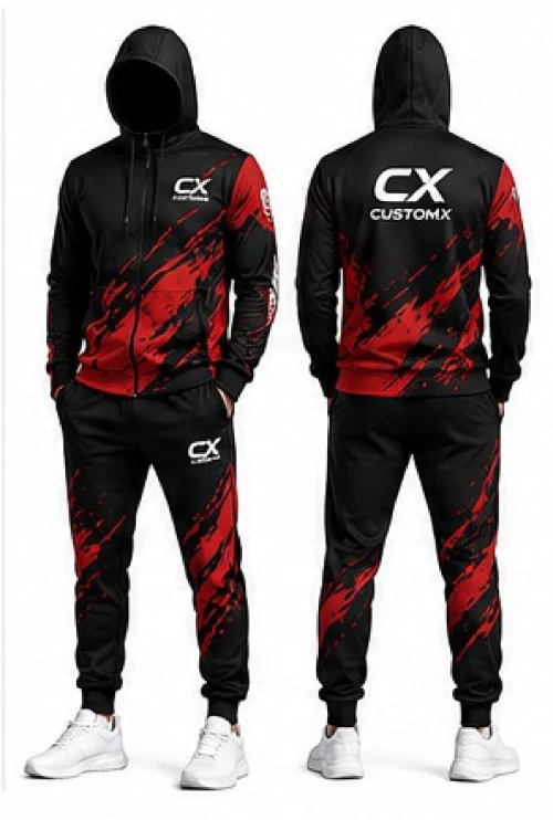Custom Sublimation Hooded Tracksuit Set